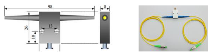 純手卻換動調(diào)節(jié) 1X1 光開關(guān)尺寸圖 純手卻換動調(diào)節(jié) 1X1 光開關(guān)尺寸圖