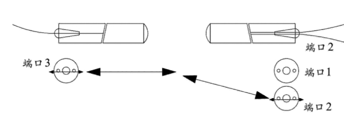 1×2機械式T型保偏光開關(guān)第一路輸出光路走向圖  - 廣西科毅光通信