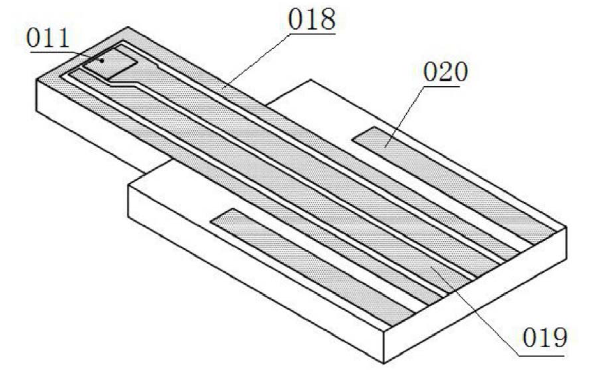 圖4 小體積光發(fā)射組件的陶瓷基板最底層結(jié)構(gòu)示意圖 - 科毅光通信 圖4 小體積光發(fā)射組件的陶瓷基板最底層結(jié)構(gòu)示意圖 - 科毅光通信